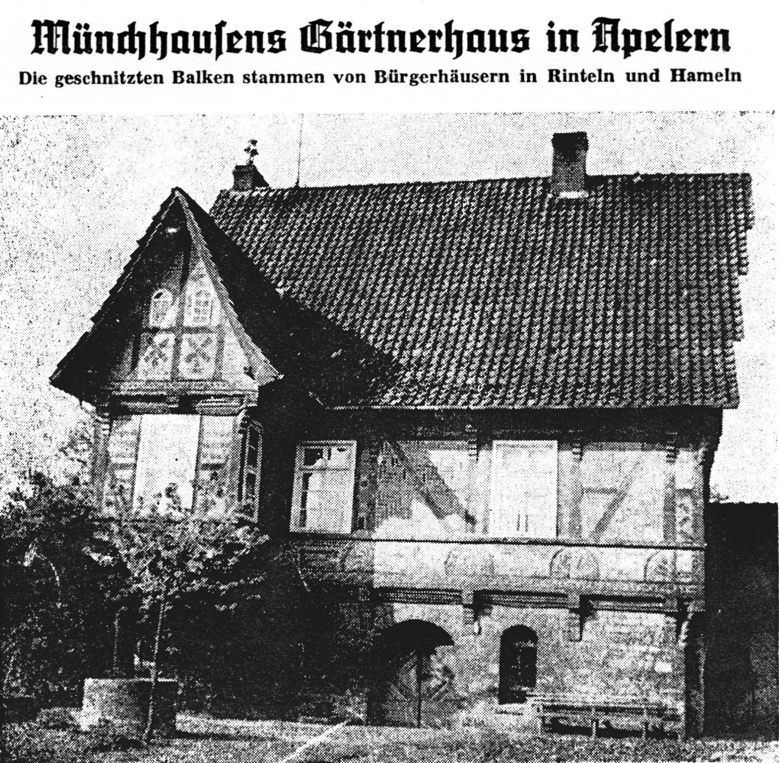 Zeitungsartikel über das Gärtnerhaus