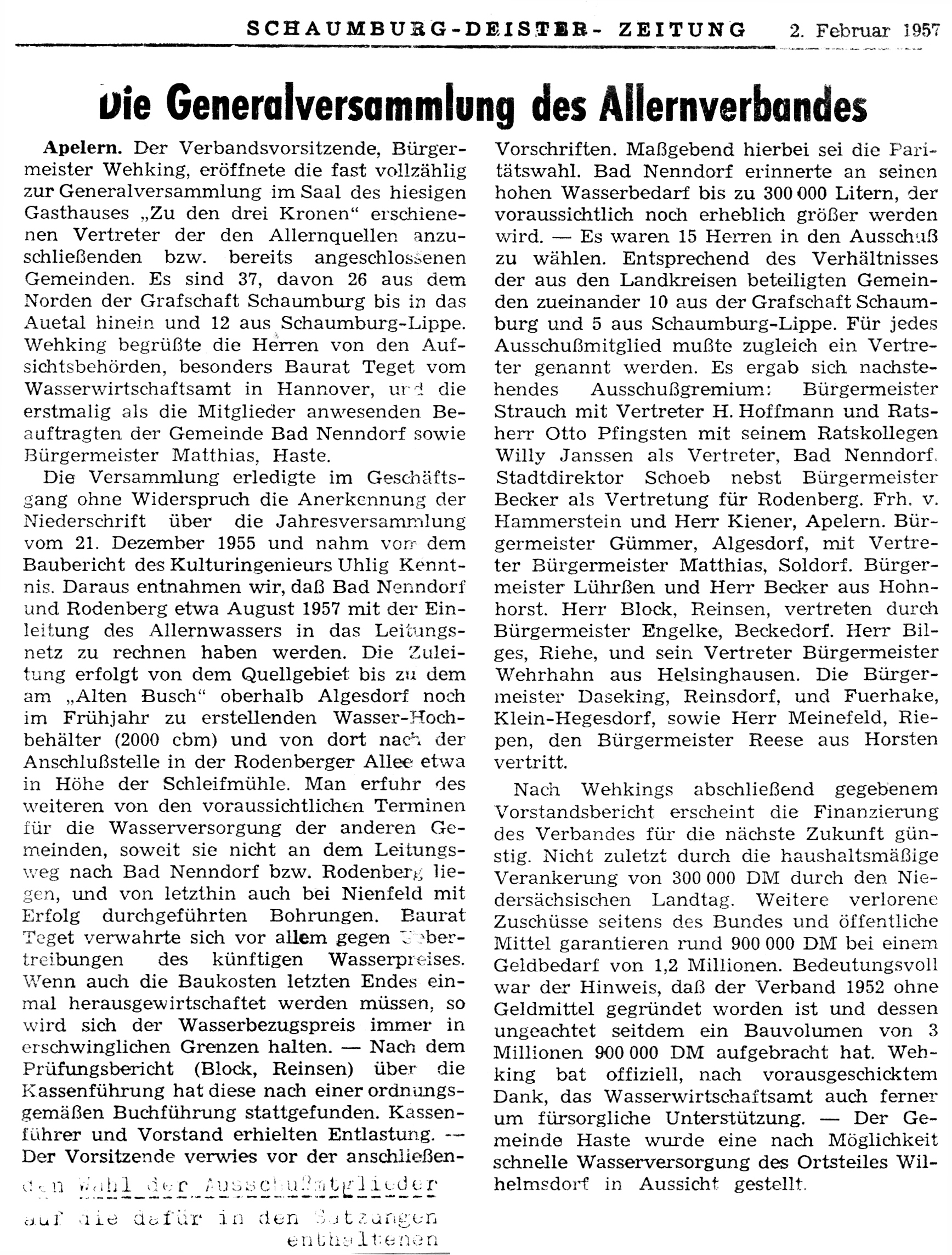 Zeitungsartikel-Generalversammlung-Allernverband